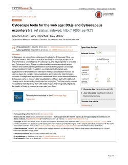 Cytoscape tools for the web age: D3.js and Cytoscape.js exporters