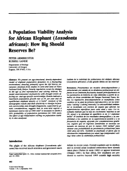 A Population Viability Analysis for African Elephant (Loxodonta afr