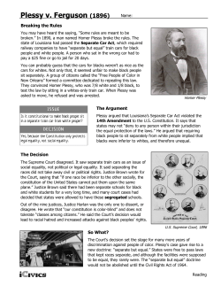 Plessy v. Ferguson (1896)