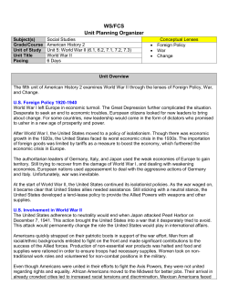 Unit 5: World War II