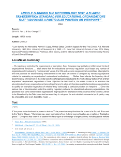 A Flawed Tax-Exemption Standard for Educational Organizations That