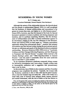 MYXOEDEMA IN YOUNG WOMEN
