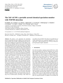 The ToF-ACSM: a portable aerosol chemical