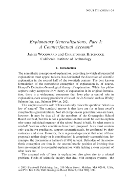 Explanatory Generalizations, Part I: A Counterfactual Account*
