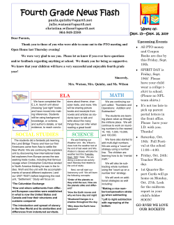 Fourth Grade News Flash