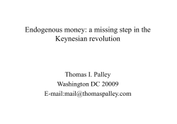 Endogenous money: a missing step in the Keynesian revolution