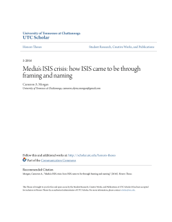 Media`s ISIS crisis: how ISIS came to be through framing and naming