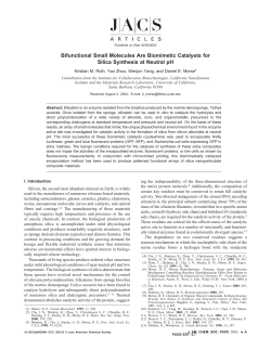 Bifunctional Small Molecules Are Biomimetic Catalysts for Silica