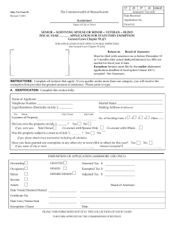State Tax Form 3ABC Assessors` Use only