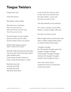 Tongue Twisters - Be the Change Consulting