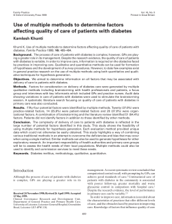 Use of multiple methods to determine factors
