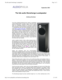 The fab audio Stonehenge Loudspeaker