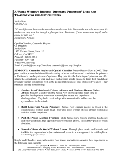 Justice Now Oakland, CA "It`s the difference between the son whose