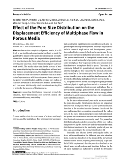 Effect of the Pore Size Distribution on the Displacement