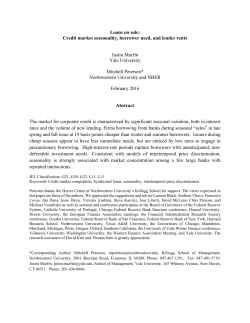 Loans on sale: Credit market seasonality, borrower need, and