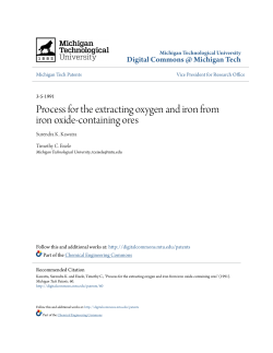 Process for the extracting oxygen and iron from iron oxide