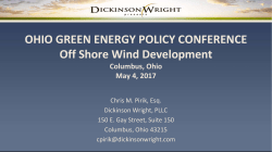OHIO GREEN ENERGY POLICY CONFERENCE Off Shore Wind