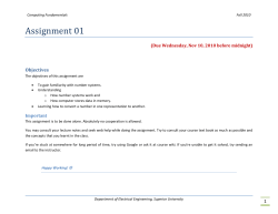 Assignment 01