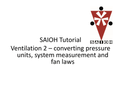 SAIOH Tutorial Ventilation 2 &ndash; converting pressure units, system