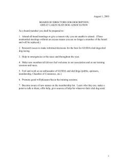 August 1, 2003 - Great Lakes Sled Dog Association