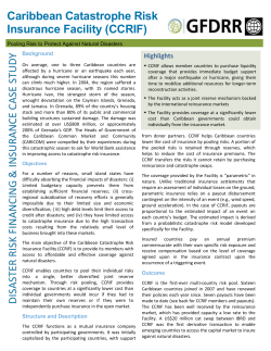 Caribbean Catastrophe Risk Insurance Facility (CCRIF)