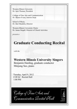 Ben Harding Concert P+ - Western Illinois University
