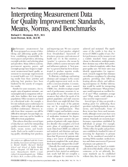 Interpreting Measurement Data for Quality Improvement