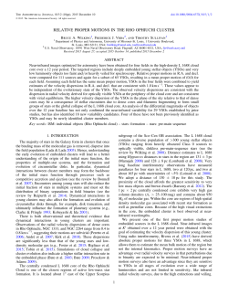 relative proper motions in the rho ophiuchi cluster