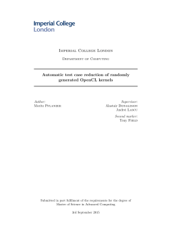Imperial College London Automatic test case reduction of randomly