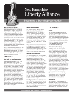 Becoming a State Representative - New Hampshire Liberty Alliance