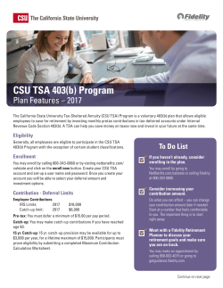 CSU TSA 403(b) Program - Sonoma State University