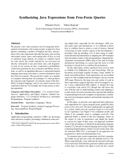Synthesizing Java Expressions from Free-Form - LARA