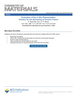 Evaluation of the in Situ Polymerization Kinetics for the