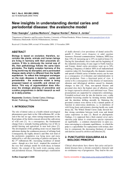 New insights in understanding dental caries and periodontal