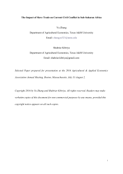 The Impact of Slave Trade on Current Civil Conflict