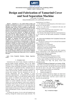Design and Fabrication of Tamarind Cover and Seed Separation