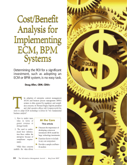 Cost/Benefit Analysis for Implementing ECM, BPM Systems Cost