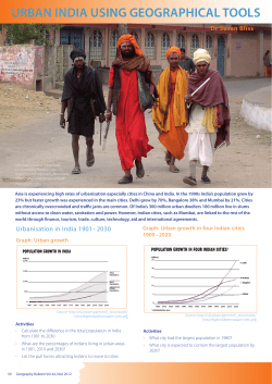 URBAN INDIA USING GEOGRAPHICAL TOOLS