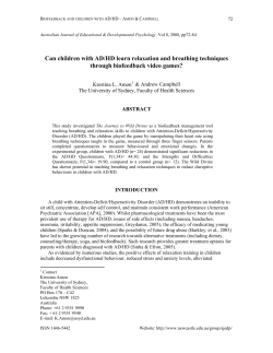 Can children with AD/HD learn relaxation and breathing techniques