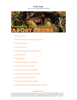 FAQs: Frogs - Drs. Foster and Smith