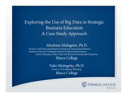 Exploring the Use of Big Data in Strategic Business Education A