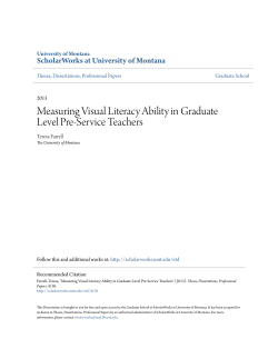 Measuring Visual Literacy Ability in Graduate Level Pre