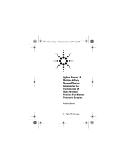 Agilent Human 14 Multiple Affinity Removal System Columns for the