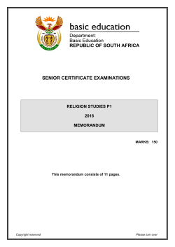 SENIOR CERTIFICATE EXAMINATIONS