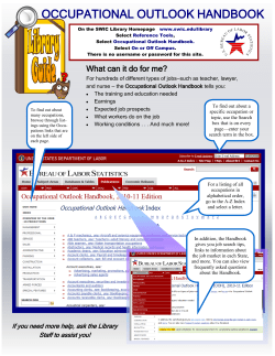 OCCUPATIONAL OUTLOOK HANDBOOK
