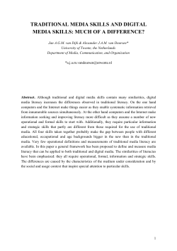 traditional media skills and digital media skills: much of a difference?