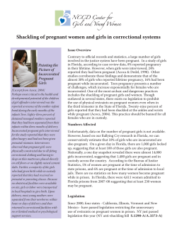 Shackling of pregnant women and girls in correctional systems