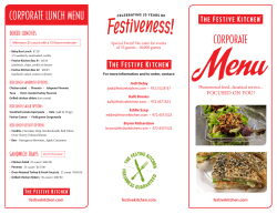 corporate lunch menu corporate