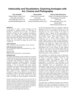 Indexicality and Visualization: Exploring Analogies with Art, Cinema