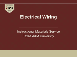 Electrical Wiring - Gibsonburg Agricultural Education DepartmentMr